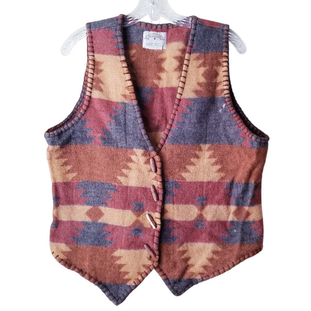 Vintage Solutions Southwestern Wool Vest